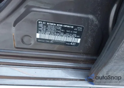 2018 Mitsubishi Outlander Phev Gt из США, поврежденный, VIN JA4J24A52JZ059011